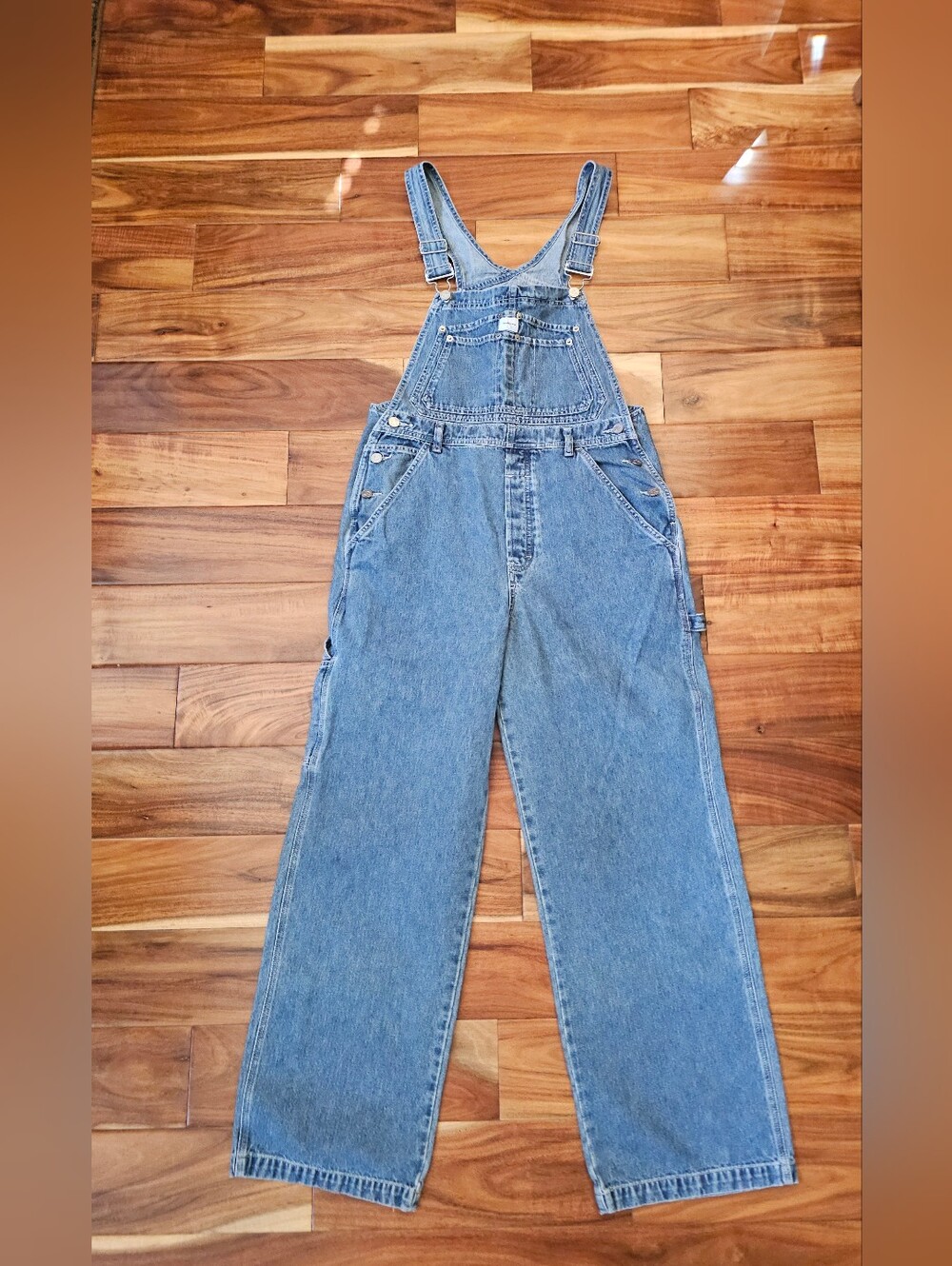 Vintage 90s Calvin Klein Women's Blue Denim Overalls Size Medium